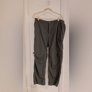 Columbia Men's (Women 14-16) Omni-Shade Convertible Hiking Pants Olive Size 38W